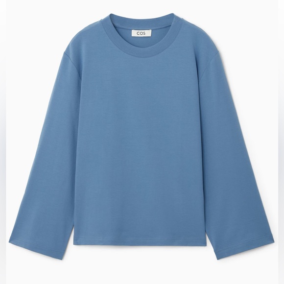 COS WIDE SLEEVE TOP BLUE - Picture 5 of 9